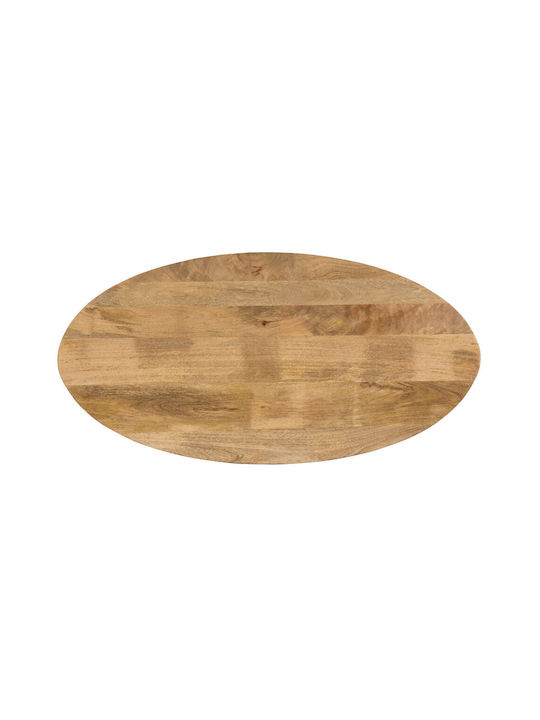 Liberta Ovales Zentral Kaffeetisch Skorpio Holz Nussbaum Schwarz M120xL60xH45cm