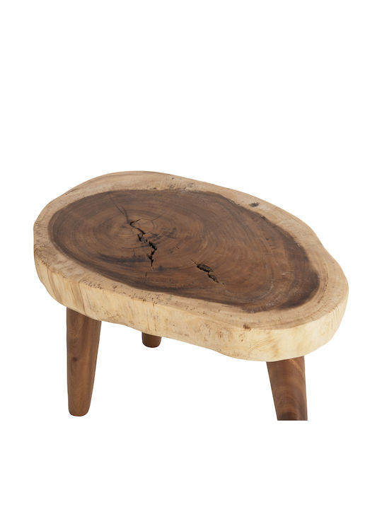 Oval Zentral Kaffeetisch Dompu aus Massivholz M66xL44xH46cm Freebox