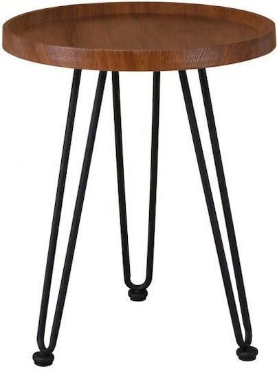 Rundes Beistelltisch Matrix Holzbraun M50xL50xH46cm EM9602,2