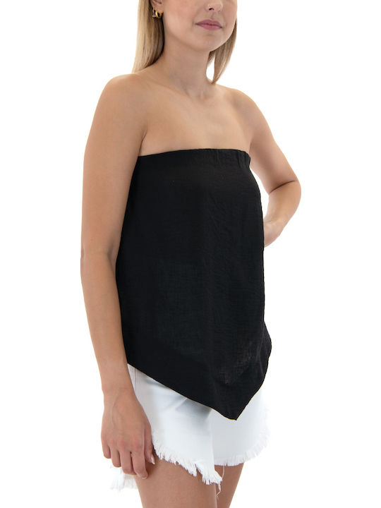 Γυναικεία Μπλούζα Strapless Μαύρο