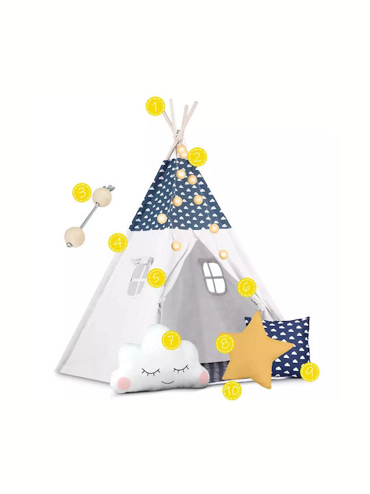 Nukido Kids Indian Teepee Play Tent for 3+ years Blue