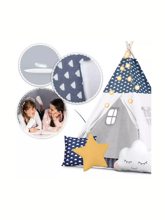 Nukido Kids Indian Teepee Play Tent for 3+ years Blue