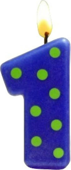 Geburtstagskerzen Nummer Polka Dot-Gestreift Aliprantis 1 Stk Nr. 6