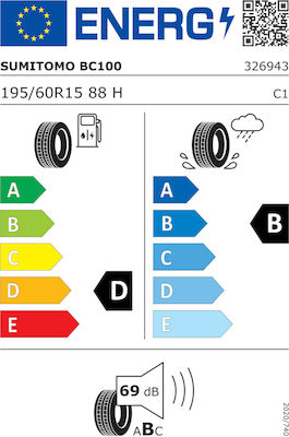 Sumitomo BC100 Car Summer Tyre 195/60R15 88H