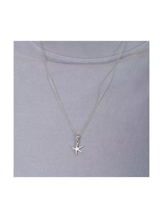 Oxzen Necklace with design Star from Steel