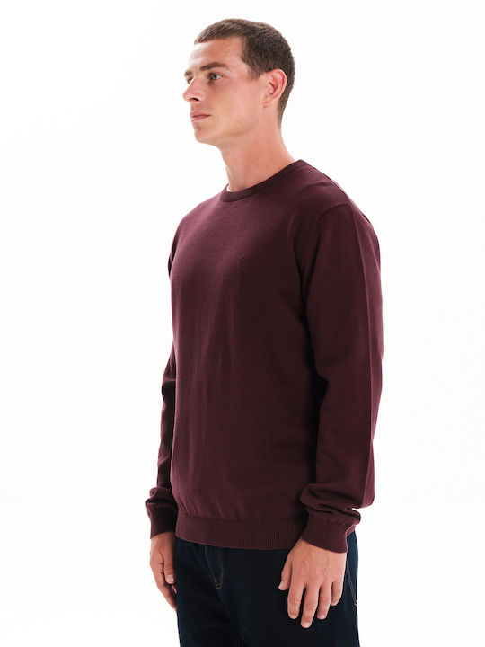 Basehit Men's Long Sleeve Sweater Burgundy