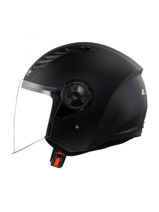 LS2 Airflow Ii Of616 Solid Black Motorcycle Helmet Jet ECE 22.06 1500gr