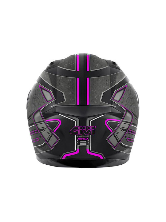 Givi H50.9 Mystical Black/Titanium/Pink Motorradhelm Volles Gesicht ECE 22.06