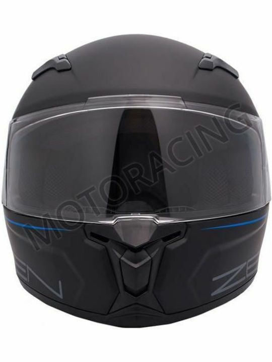 Zen ZN-820 Black/Blue Matte Motorcycle Helmet Full Face ECE 22.05 1500gr