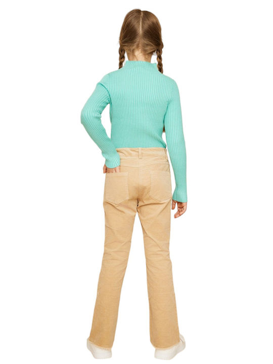 Pantaloni din Material Textil pentru Copii Bej