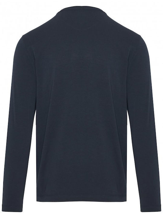 CC Collection Corneliani Men's Long Sleeve Blouse Blue