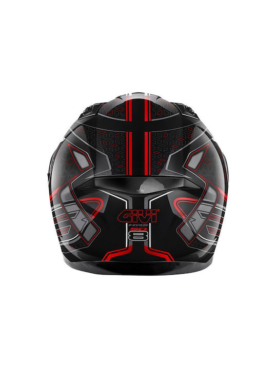 Givi H50.8 Mystical Black/Titanium/Red Motorcycle Helmet Full Face ECE 22.06