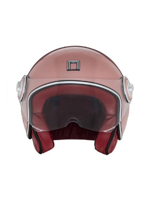 Nox Idol Pink Glod Motorcycle Helmet Jet ECE 22.06