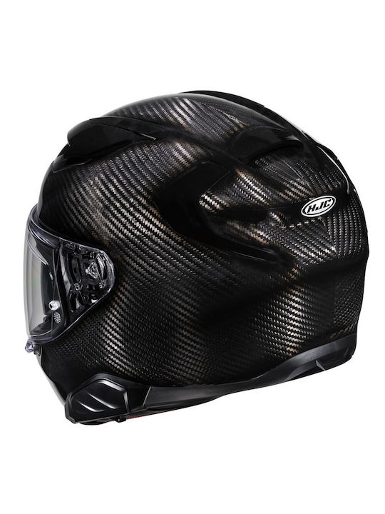 HJC F71 Carbon solid black Κράνος Μηχανής Full Face ECE 22.06 με Sunvisor