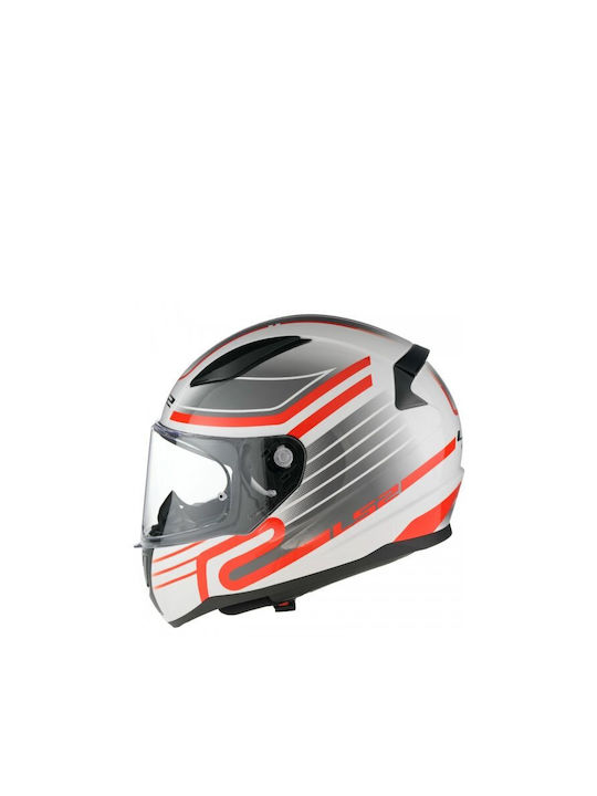 LS2 Rapid II Circuit White/Red Κράνος Μηχανής Full Face ECE 22.06 1300gr
