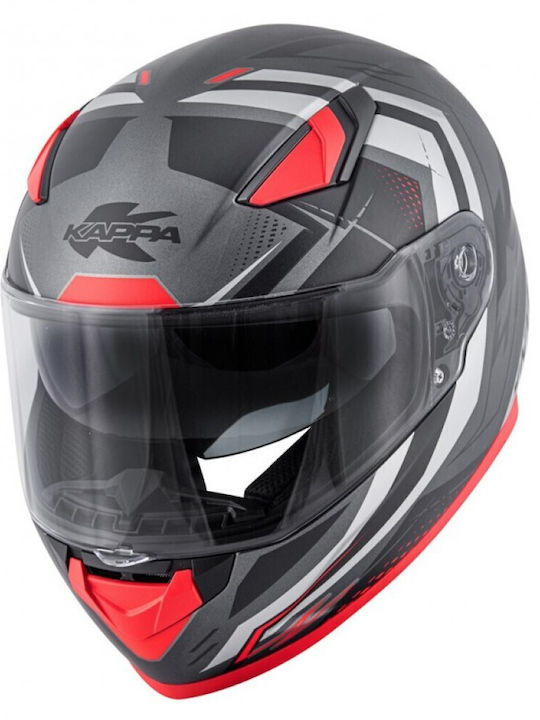 Kappa Moto KV41 Μαύρο/Κόκκινο Κράνος Μηχανής Full Face