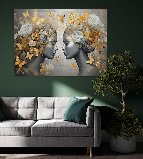 Canvas Painting Women Butterflies Knv2450 80cm X 120cm