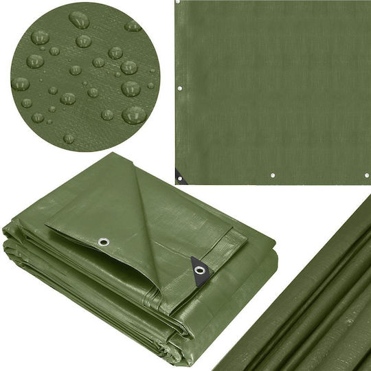 Prelată laminată impermeabilă din polietilenă 120g/m2 2x4m Verde