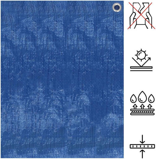 Waterproof Laminated Polyethylene Tarp 60g/m2 6x8m Blue