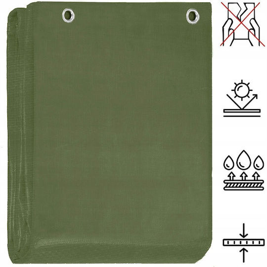 Laminiertes wasserdichtes Polyethylen-Plane 120g/m2 3x4m Grün