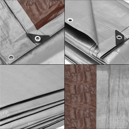 Waterproof Laminated Polyethylene Tarp 210g/m2 5x8m Gray