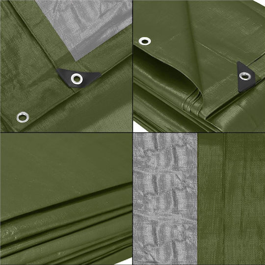 Waterproof Laminated Polyethylene Tarp 120g/m2 2x3m Green