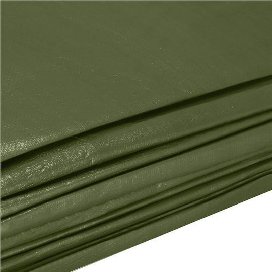 Waterproof Laminated Polyethylene Tarp 120g/m2 4x4m Green