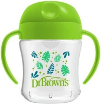 Dr. Brown's Educational Sippy Cup Plastic with Handles Purple for 6m+m+ 180ml