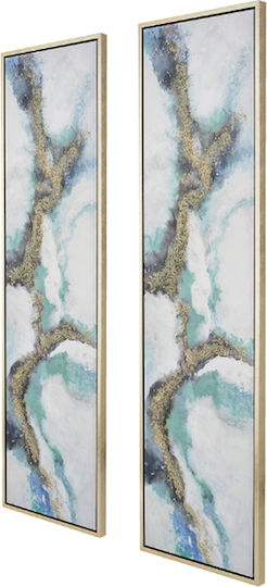 Artekko Clouds De două ori Tablou pe Pânză 50x180cm
