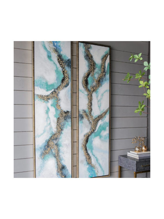 Artekko Clouds Δίπτυχος Πίνακας σε Καμβά 50x180cm