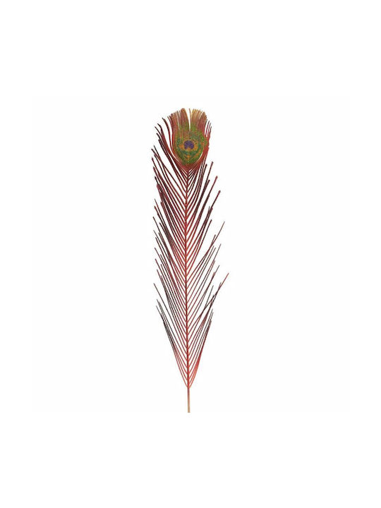 Dekorative Feder Pfau Red 102cm Supergreens