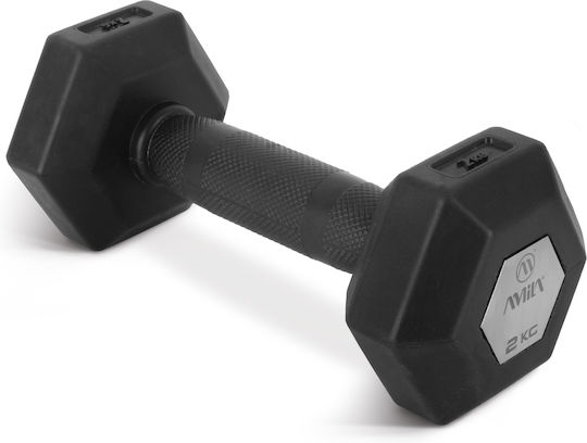 AMILA Hexagon Rubber Dumbbell 1 x 2kg