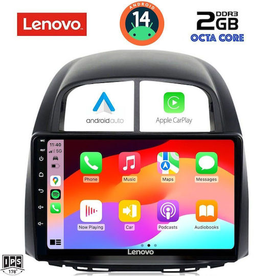 Lenovo Car Audio System for Daihatsu Sirion 2006-2012 (Bluetooth/USB/AUX/WiFi/GPS/Apple-Carplay/Android-Auto) with Touch Screen 10"