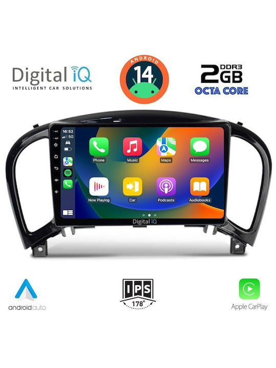 Digital IQ Car Audio System for Nissan Juke 2009-2020 (Bluetooth/USB/AUX/WiFi/GPS) with Touch Screen 9"