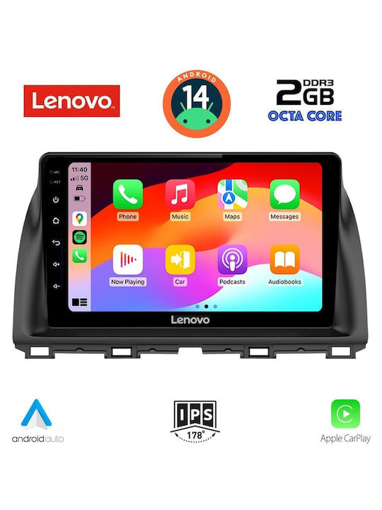 Lenovo Sistem Audio Auto pentru Mazda CX-5 2013-2017 (Bluetooth/USB/AUX/WiFi/GPS/Apple-Carplay/Android-Auto) cu Ecran Tactil 10"