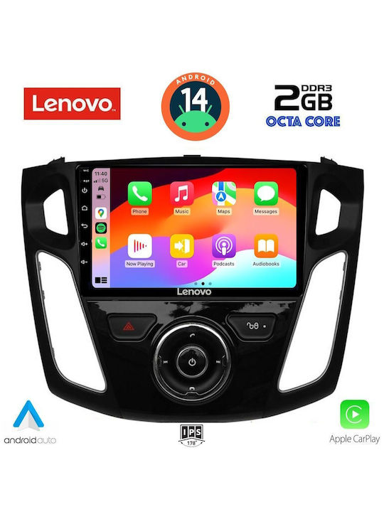 Lenovo Car Audio System for Ford Focus 2011-2018 (Bluetooth/USB/AUX/WiFi/GPS) with Touch Screen 9"