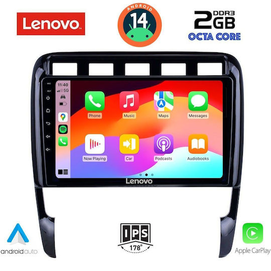 Lenovo Car Audio System for Porsche Cayenne 2002-2011 (Bluetooth/USB/AUX/WiFi/GPS/Apple-Carplay/Android-Auto) with Touch Screen 9"