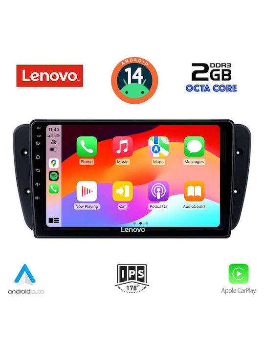 Lenovo Ηχοσύστημα Αυτοκινήτου για Seat Ibiza 2008-2015 (Bluetooth/USB/AUX/WiFi/GPS/Apple-Carplay/Android-Auto) με Οθόνη Αφής 9"