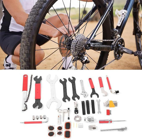 Bicycle Repair Tool Kit Zola 44 Pieces Plastic Steel 33x26 Cm Grey