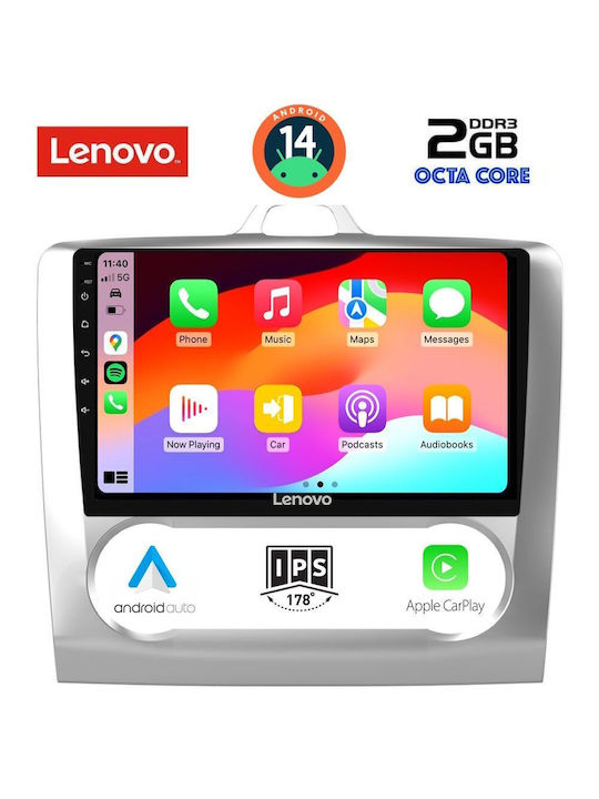 Lenovo Sistem Audio Auto pentru Ford Concentrare 2005-2012 cu Clima (Bluetooth/USB/AUX/WiFi/GPS) cu Ecran Tactil 9"