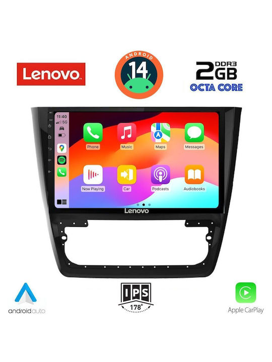 Lenovo Car Audio System for Skoda Yeti 2014> (Bluetooth/USB/AUX/WiFi/GPS) with Touch Screen 10"