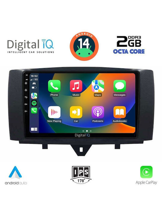 Digital IQ Car Audio System for Smart ForTwo 2010-2015 (Bluetooth/USB/AUX/WiFi/GPS) with Touch Screen 9"