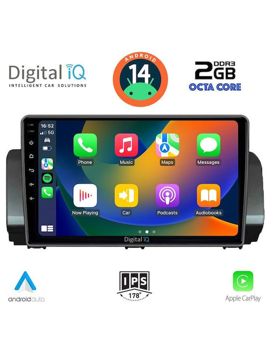 Digital IQ Sistem Audio Auto pentru Dacia Magazin online Logan / Magazin online Sandero 2020> (Bluetooth/USB/AUX/WiFi/GPS) cu Ecran Tactil 9"