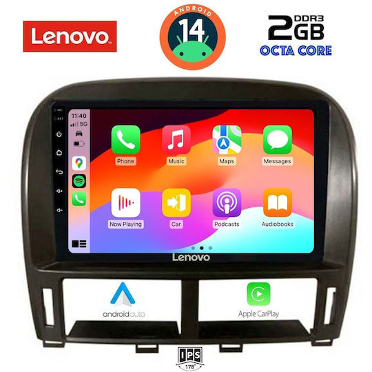 Lenovo Автомобилна Аудио Система (Блутут/USB/AUX/WiFi/GPS/Apple-Carplay/Android-Auto) с Тъчскрийн 9"