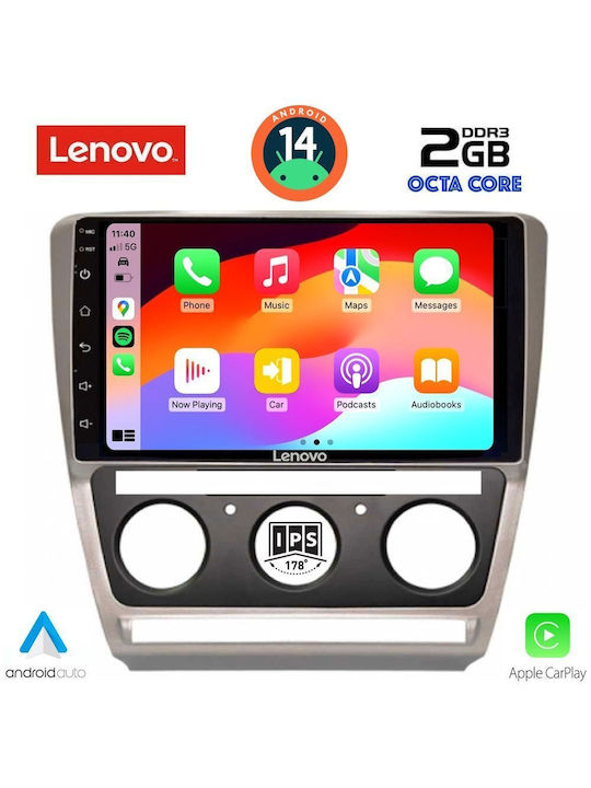 Lenovo Car Audio System for Skoda Octavia 2005-2012 (Bluetooth/USB/AUX/WiFi/GPS) with Touch Screen 10"