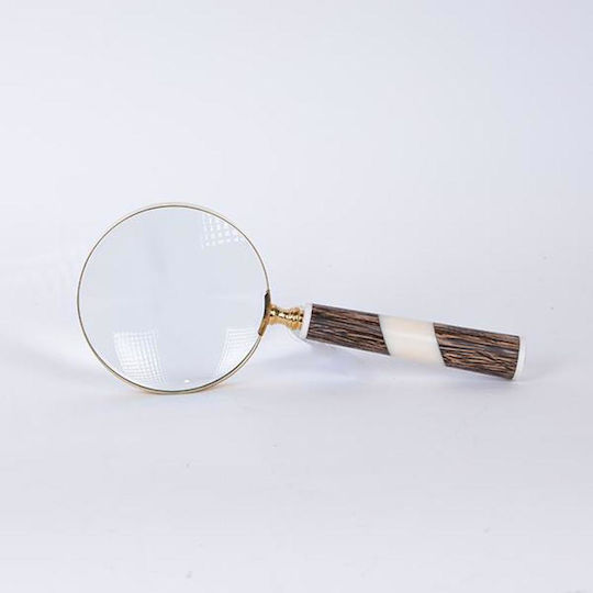 Estheti Home Magnifying Lens Resin Glass Beige/Brown 13cm 752-19026