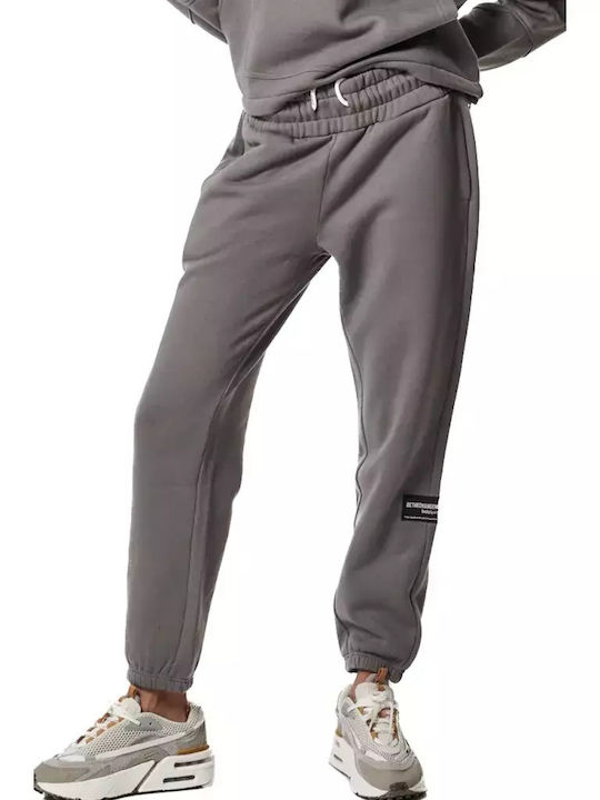 Hohe Taille Jogginghose Gray