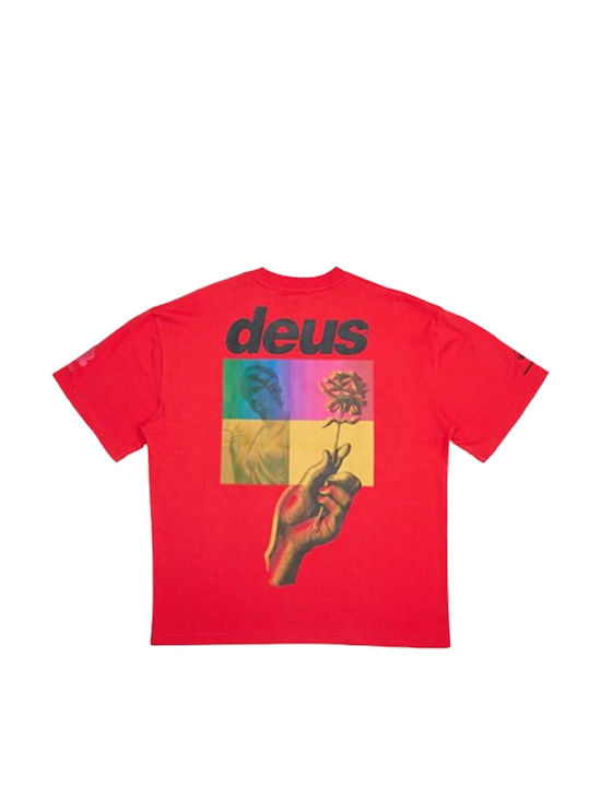 Deus Ex Machina Men's Short Sleeve T-shirt Race Red