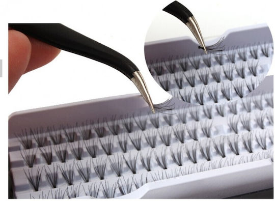 Set 60 Falsche Wimpern Zola 9 mm Größe 0,1 mm Dicke Wimpernverlängerung Schwarz