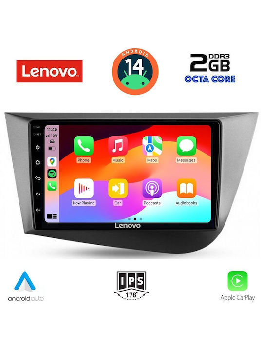 Lenovo Car Audio System for Seat Leon 2005-2012 (Bluetooth/USB/AUX/WiFi/GPS) with Touch Screen 9"